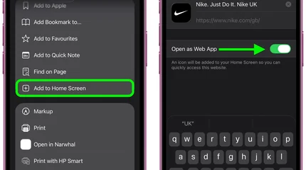 iOS Add to Home Screen Safari Step